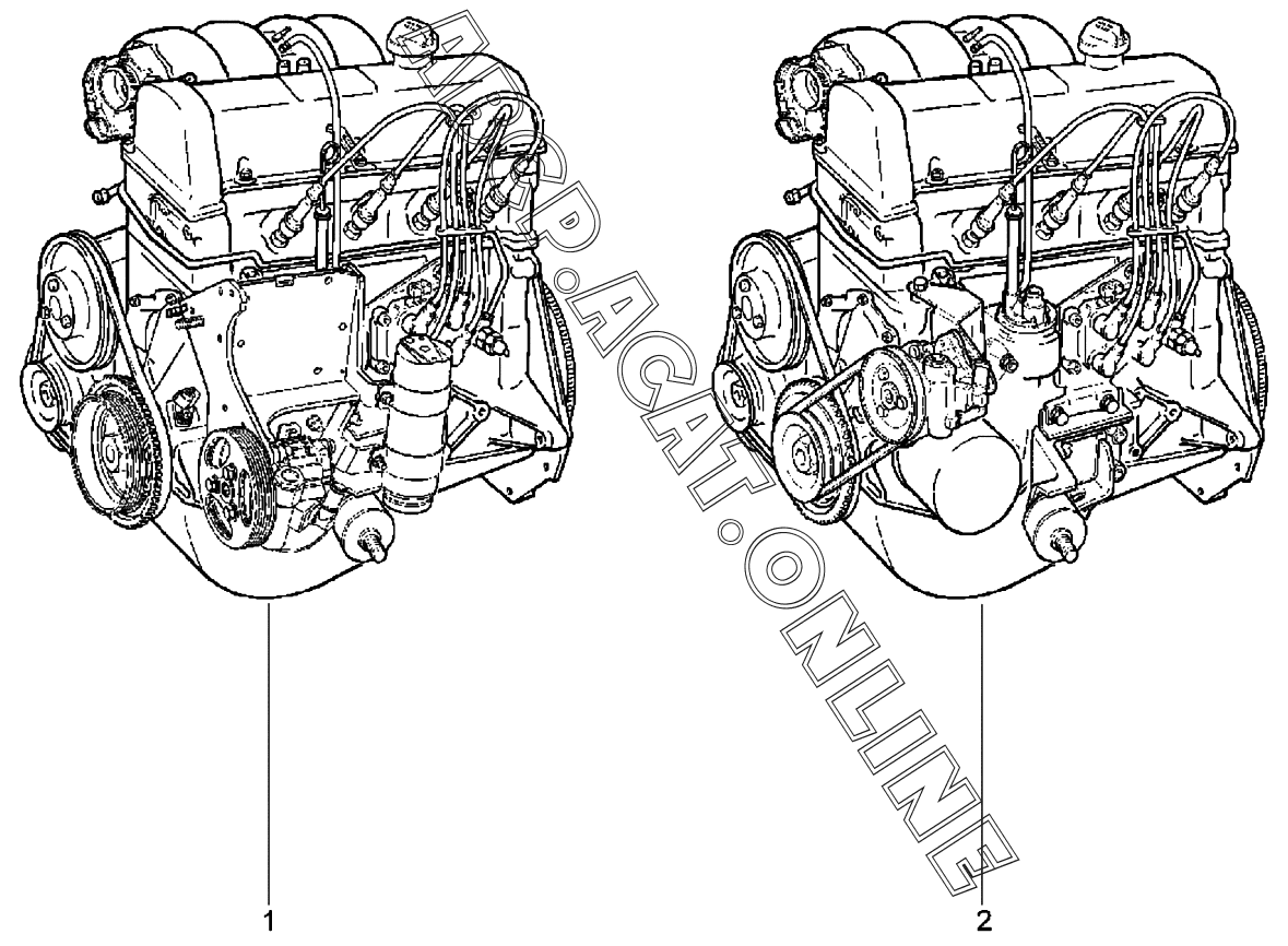 Двигатель в сборе с генератора Eвро-5 (Е-газ) для а/м с ГУР и КУ